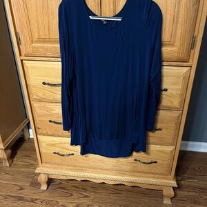 Intro. Navy Long Sleeve Women's Tunic